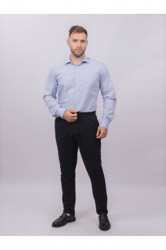 Голубая деловая рубашка из хлопка с длинным рукавом Nadex 01-094912/204-24 голубая_звезда - фото 3