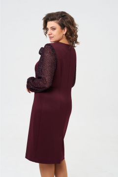 Платье из трикотажа полуприлегающего силуэта с разрезом Vilena 1022 винный - фото 3