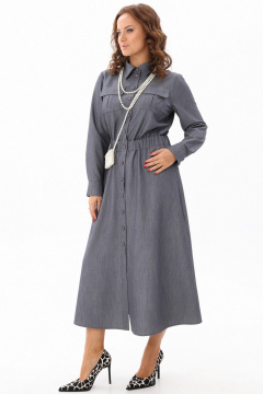 Платье рубашечного типа с воротником и расклешенной юбкой Angelina & Сo 1171 - фото 4