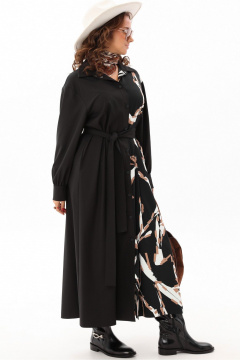 Платье макси с асимметричным вырезом и воланом Angelina & Сo 1174 - фото 5