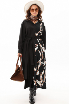 Платье макси с асимметричным вырезом и воланом Angelina & Сo 1174 - фото 2