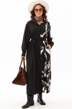 Платье макси с асимметричным вырезом и воланом Angelina & Сo 1174 - фото 1