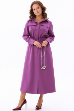 Платье рубашечного типа с эластичной тесьмой и накладными карманами Angelina & Сo 1176 - фото 4