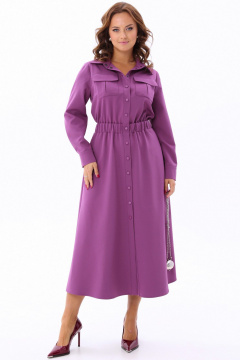 Платье рубашечного типа с эластичной тесьмой и накладными карманами Angelina & Сo 1176 - фото 2
