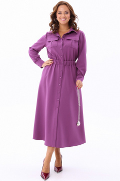 Платье рубашечного типа с эластичной тесьмой и накладными карманами Angelina & Сo 1176 - фото 1