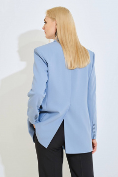 Голубой жакет из текстиля для делового образа Achosa 2903 голубой - фото 4