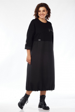 Комбинированное платье с декором и карманами стиль на каждый день Jurimex 3238 - фото 3