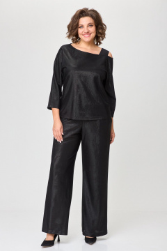 Нарядный демисезонный костюм из текстиля с блузкой БАГРЯНИЦА 3151 - фото 2