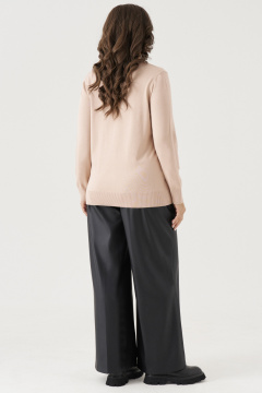 Джемпер прямого силуэта из вискозного трикотажа Панда 206240w бежевый - фото 5