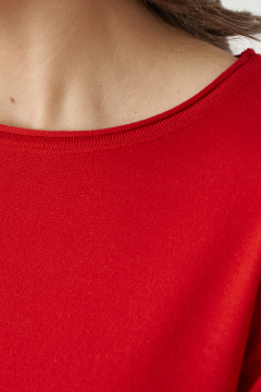 Джемпер из вискозы с резинками и круглым воротом Панда 206240w красный - фото 3