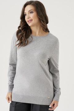 Джемпер с полосками из вискозной пряжи из вискозы Панда 206240w серый - фото 2