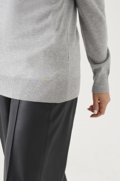Джемпер с полосками из вискозной пряжи из вискозы Панда 206240w серый - фото 3