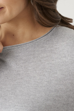 Джемпер с полосками из вискозной пряжи из вискозы Панда 206240w серый - фото 4