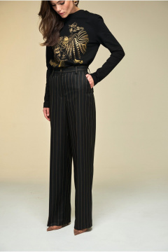 Классические брюки со стрелками из премиум-тканей DEVITA 3017 черный - фото 3