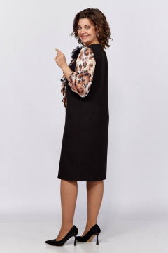 Нарядное платье из ткани с ассиметричной кокеткой Koketka i K 1218 - фото 5