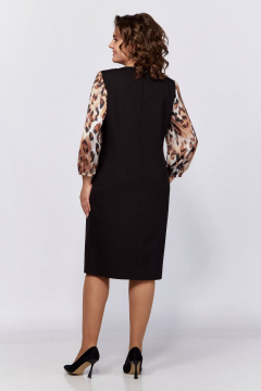 Нарядное платье из ткани с ассиметричной кокеткой Koketka i K 1218 - фото 4