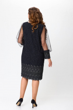 Платье из сетки с кружевными рукавами и вытачками Solomeya Lux 953А - фото 5