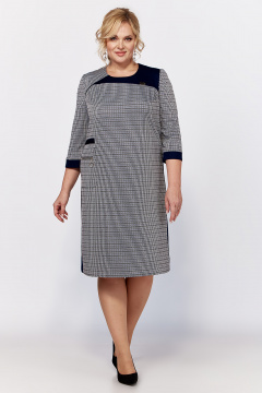 Платье прямого силуэта из трикотажа с контрастными деталями Algranda А4028-с - фото 3