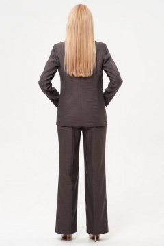 Брюки-карго и жакет деловой стиль с талиевыми рельефами IVARI 10609 гусиная_лапка_коричневая - фото 5