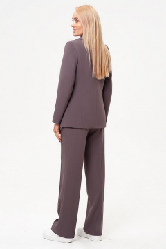 Брюки и жакет деловой стиль с высокой посадкой IVARI 10609 какао - фото 5