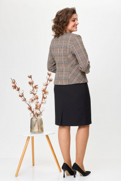 Жакет и юбка костюм с рельефами из костюмной ткани Fortuna ШЖ 552.2 - фото 3