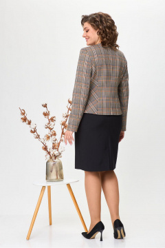 Жакет и юбка костюм с рельефами из костюмной ткани Fortuna ШЖ 552.2 - фото 2