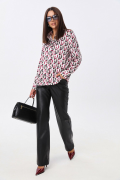 Блузка с принтом и легкая ткань для повседневности LM М10 геометрия - фото 4