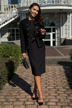 Костюм из текстиля consisting из жакета и платья для делового образа Urs 24-454-1 - фото 4
