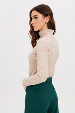 Демисезонный теплый гольф из плотного трикотажа AVEEVA 5476 бежевый - фото 5