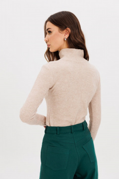 Демисезонный теплый гольф из плотного трикотажа AVEEVA 5476 бежевый - фото 4