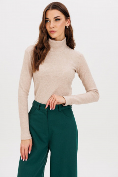 Демисезонный теплый гольф из плотного трикотажа AVEEVA 5476 бежевый - фото 1