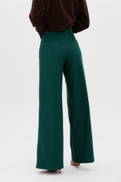 Демисезонные классические брюки из текстиля AVEEVA 5838 изумруд - фото 3