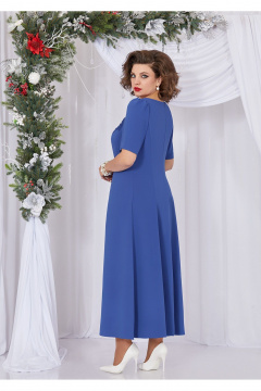 Платье из кружевного текстиля, с эффектным вырезом и бусинами Mira Fashion 5487 - фото 3