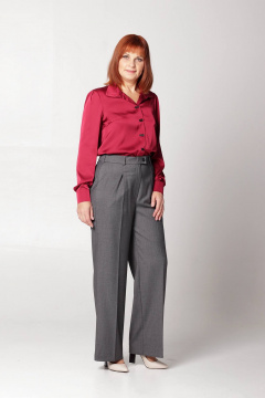 Брюки женские прямого кроя с карманами и резинкой Соджи 614 т.серый - фото 3