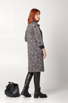 Многоуровневое платье из трикотажа с накладными карманами Соджи 635 черный - фото 3