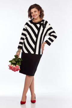 Джемпер с асимметричным фасоном и юбкой из трикотажа Grace for you 258 - фото 1