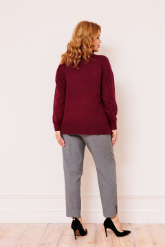 Брюки из костюмной ткани с асимметричным низом и стрелками AMUAR 1020-1 серый - фото 3