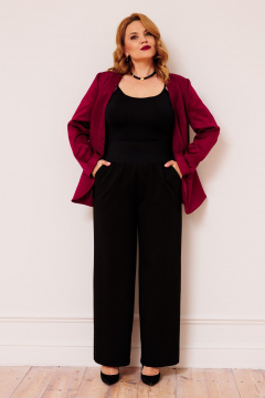 Женские брюки из трикотажа с широкой резинкой по талии AMUARt 1024 черный - фото 1