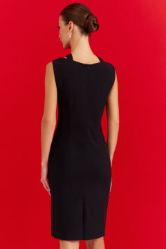 Платье без рукавов с сетчатым вставками и молнией DILIA 0913 черный - фото 4
