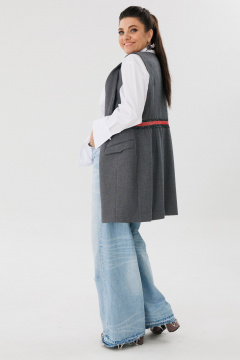 Удлиненный жилет из костюмной ткани с карманами Anelli 1183 - фото 3