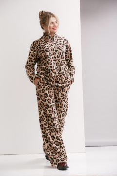 Демисезонный костюм 2-ка из трикотажа: джемпер и брюки прямого кроя Ma Vie М-669 - фото 4