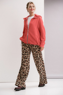 Брюки прямого силуэта с карманами и регулировкой талии Ma Vie М-669-2 - фото 2