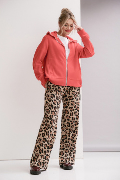 Брюки прямого силуэта с карманами и регулировкой талии Ma Vie М-669-2 - фото 1