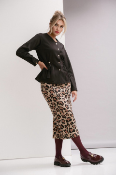 Платье свободного силуэта из хлопка с пояском и карманами Ma Vie М-671 - фото 3