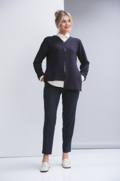 Комплект 3 предмета: рубашка, джемпер и зауженные брюки из текстиля Ma Vie М-676/1 - фото 1