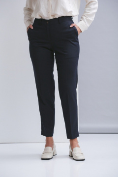 Брюки зауженные со стрелками и карманами, регулируемой талией Ma Vie М-676-2 - фото 1