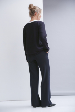 Прямые демисезонные брюки из текстиля со стрелками и карманами Ma Vie М-677-2 - фото 3