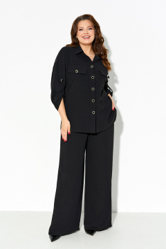 Костюм из мягкой костюмной ткани: рубашка и брюки с эластичным поясом IVA 1614 - фото 5