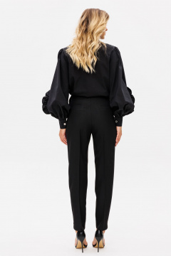 Зауженные брюки из текстиля с разрезами и карманами для торжественных случаев EOLA 2600 черный - фото 4