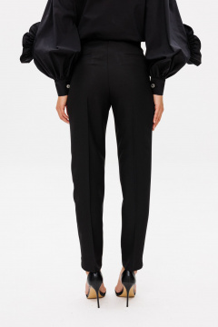 Зауженные брюки из текстиля с разрезами и карманами для торжественных случаев EOLA 2600 черный - фото 2